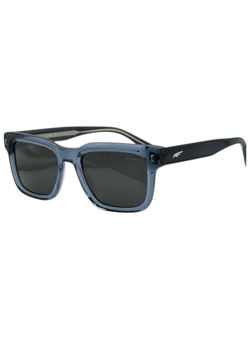 DA 4030 C6 Danver Sunglass, 100% UV Protected Polarized Unisex Sunglass, Blue Frame With Black Nylon  Lens - Image 1