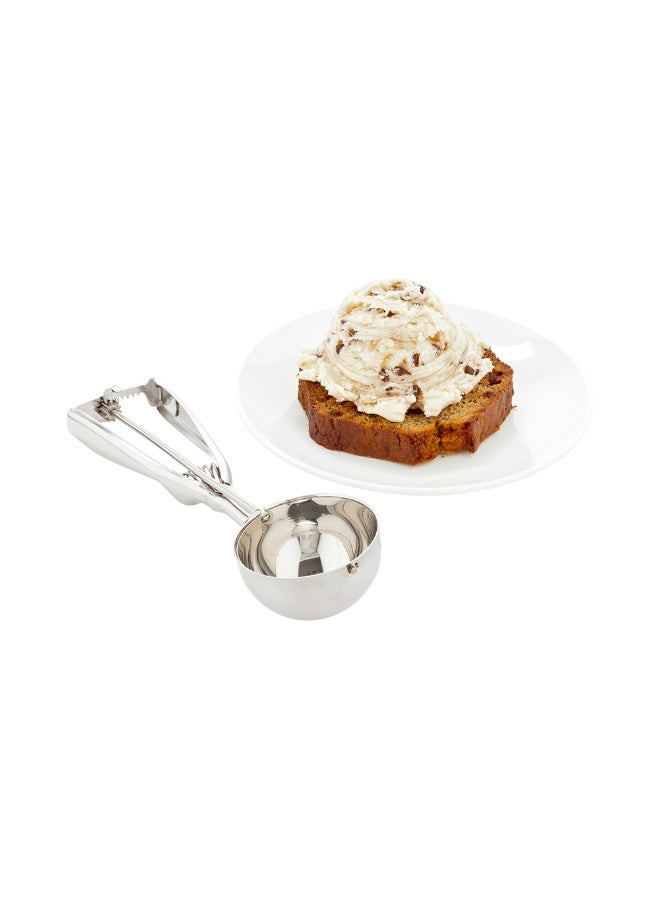 Restaurantware Met Lux 3.2 Ounce Gelato Scoop, 1 Ambidextrous Ice Cream Scoop - Built-In Blade, Dishwashable, Stainless Steel Cookie Dough Scoop, Comfortable Grip, For All Ingredients - Image 2