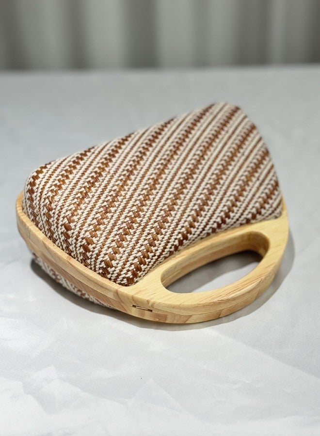 Mastyle® Woven Straw Wooden Handbag For Women With Simple Design Suitable For Outings - Image 4