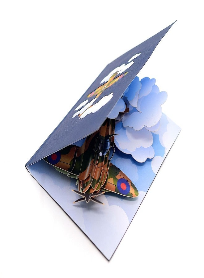 ASVP Shop Spitfire 3D Pop Up Card, RAF Gifts, Gift for plane admirer , Handmade Father’s Day Card, Birthday Card, Flying Spitfire 3D model - Image 4