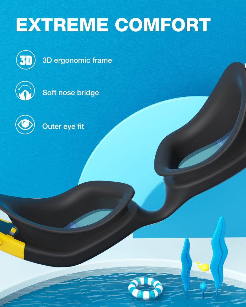 ZIONOR Kids Swim Goggles, G1 MINI UV Protection Anti-Fog Polarized Swimming Goggles for Age 6-14 - Image 3