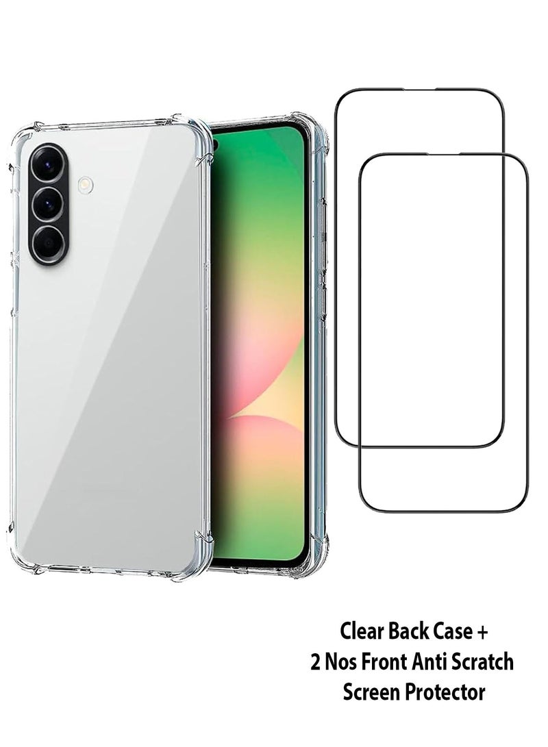 Zolo Protective Clear Case For Samsung Galaxy A26 Shock Proof Cover & 2Pcs 9D Tempered Glass Ultra Clear Screen Protector - Image 1