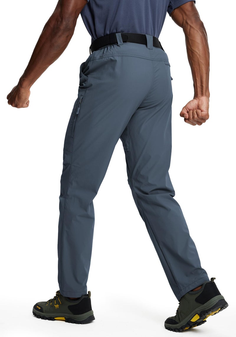 Zoofly Mens Lightweight Hiking Pants Flex Cargo Work Tactical Nylon Stretch Waterproof Quick Dry Fishing Outdoor Travel (Gray, 44W*30L) - Image 2