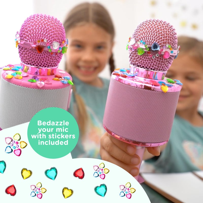 Move2Play, Kids Karaoke Microphone | Includes Stickers & Bluetooth | Kids Birthday Gift | Toy for All Ages 2, 3, 4, 5, 6+ Year Old Girls, Boys & Toddlers (Blue/Green) - Image 3
