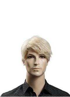 Kalyss 8" Short Straight Men's Blonde Color Wig Heat Resistant Synthetic Hair Wig (blonde)  - Image 1