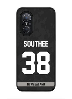 Rugged Black Edge Case for Huawei Nova 9 SE , Slim fit Soft Case Flexible Rubber Edges Thin Cover - Player Name - Tim Southee, Jersey Number- 38