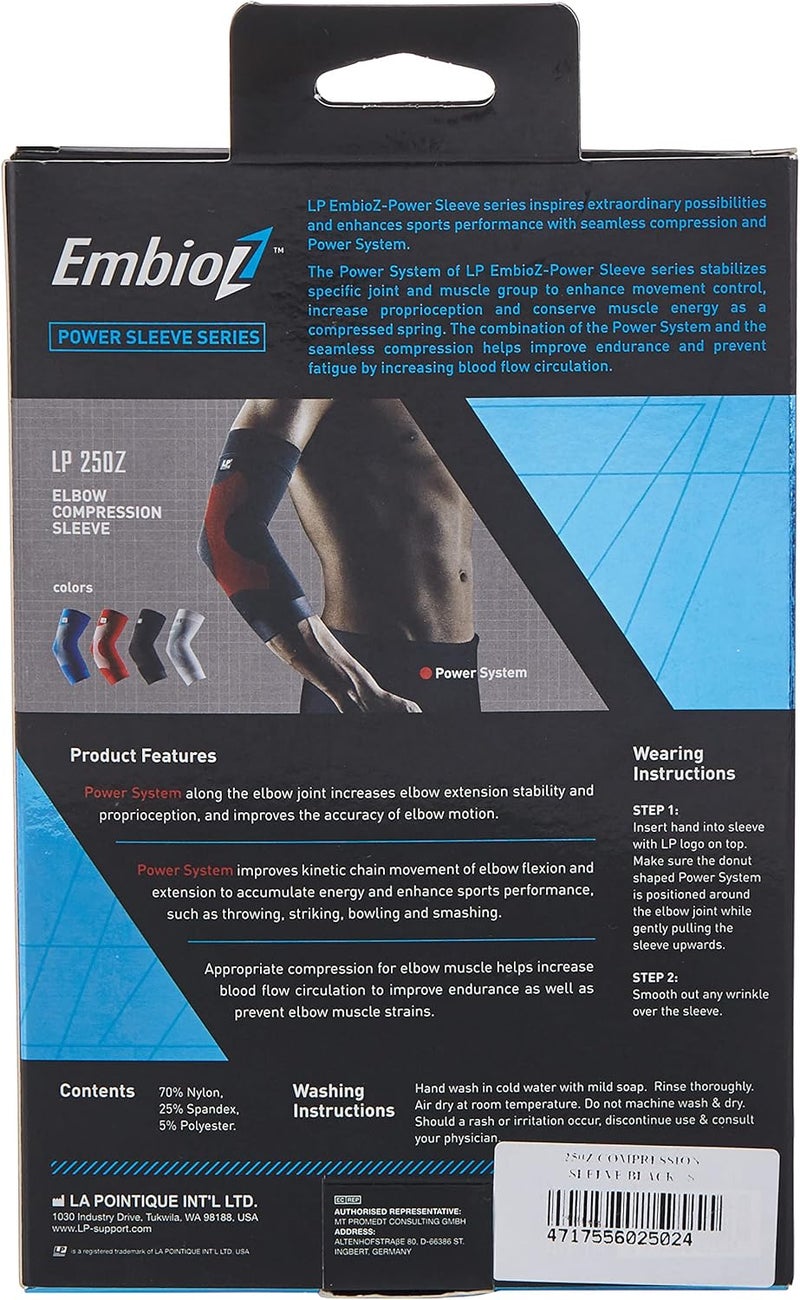 LP Support 250Z Elbow Compression Sleeve - Black - Image 2