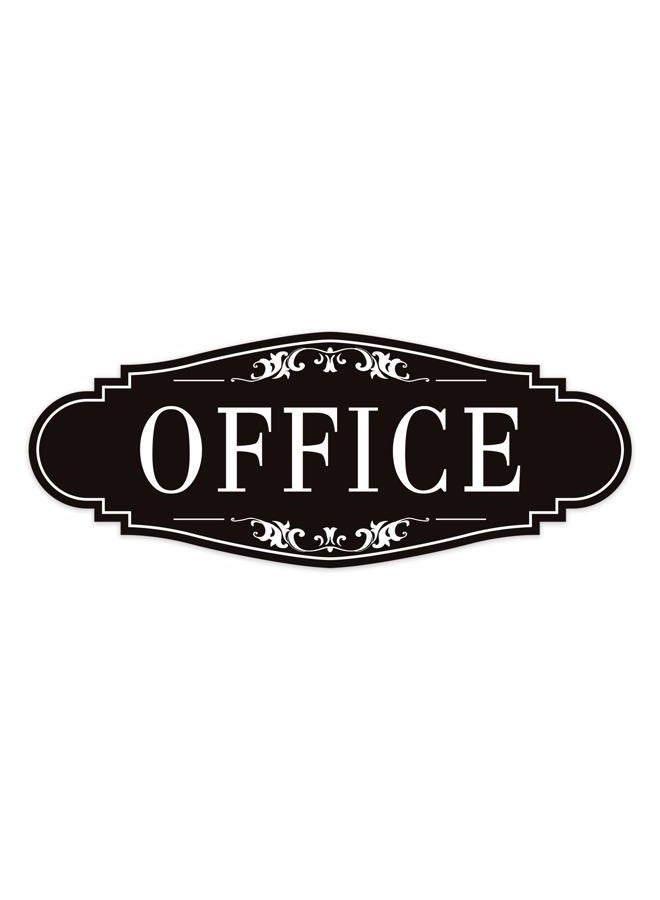 LUHIMO The Office Door Sign for Home and Business，Self-Adhesive Waterproof and Fade-Resistant Modern Office Sign Sticker for House，Business，Door, Window Black - Image 1