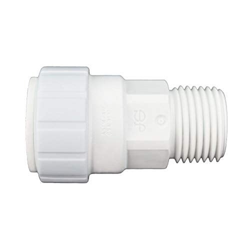 John Guest Speedfit 1/2 Inch CTS x 1/2 Inch NPT Push-fit Male Connector, Push to Connect Plastic Plumbing Fitting, White, PSEI012024P - Image 2
