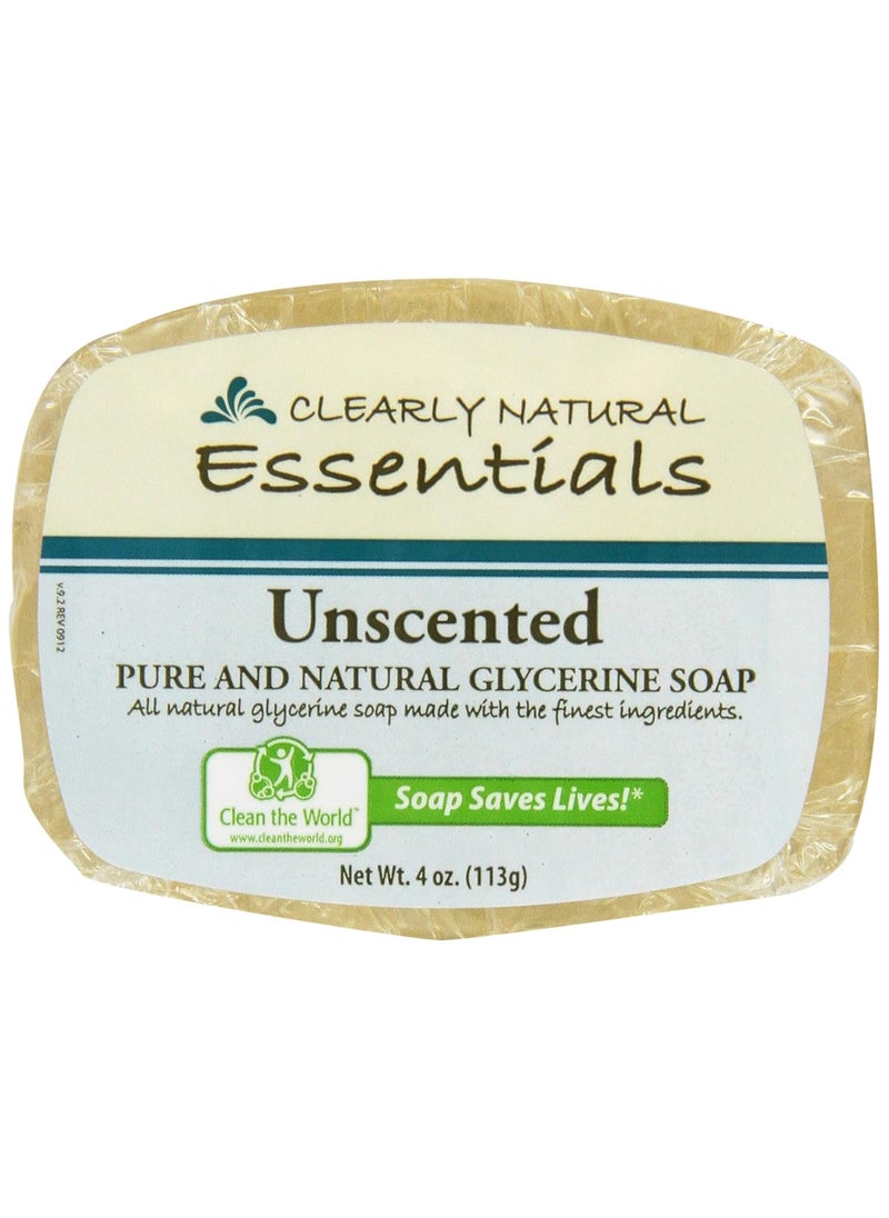 Clearly Natural Clearly Natural Glycerine Bar Soap Unscented  4 oz 4 Pack 