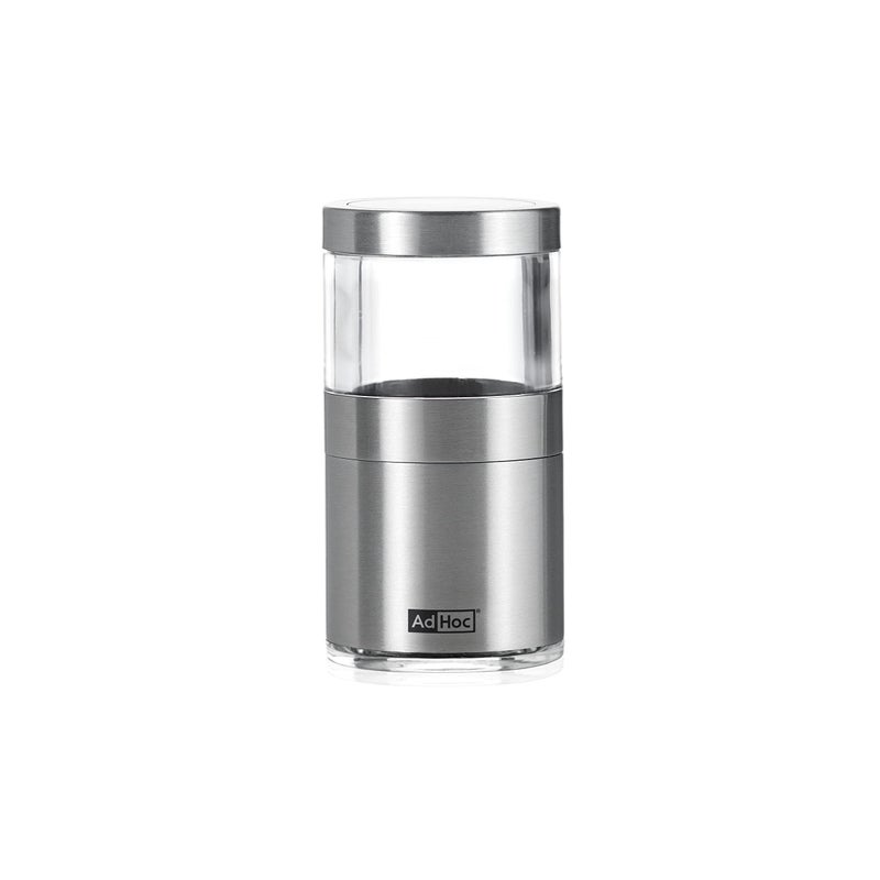 AdHoc Voyage Spice Mill Stainless Steel Spice Herbs Gadget Easy Clean Herb Spice Mill Unique Refillable Mill for Seasoning AromaTight Gadget for Spices
