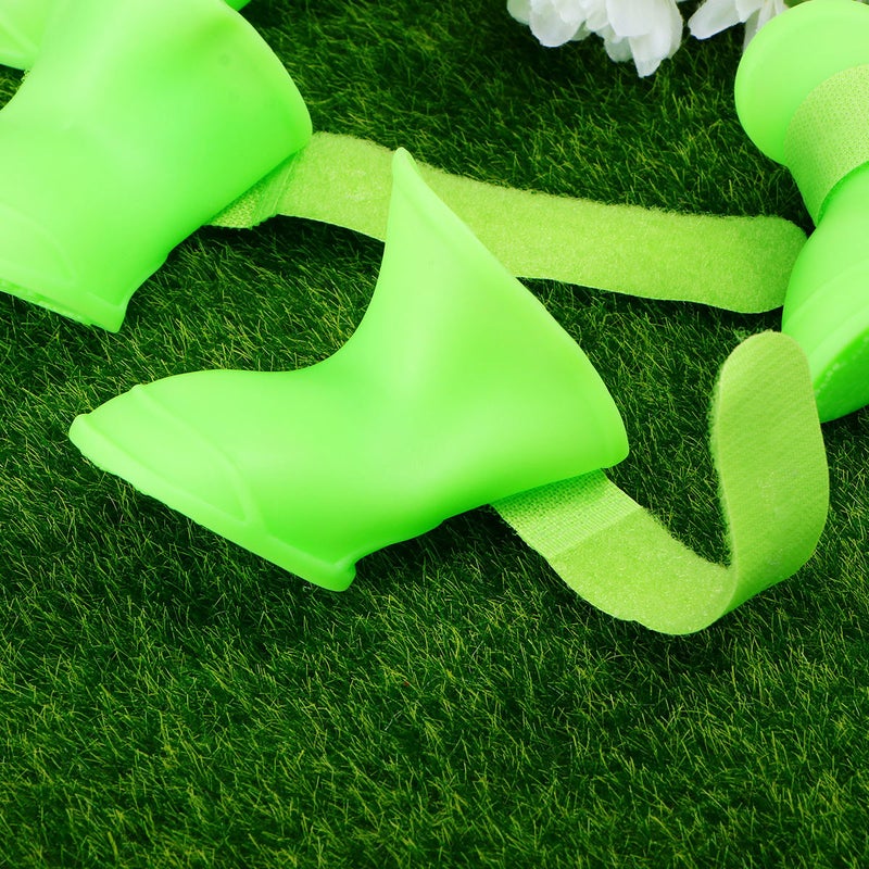 Little Pet Dog Puppy Anti- Rain Snow Boots Candy Colors Rubber Boots Shoes - Size (Green) - Image 4