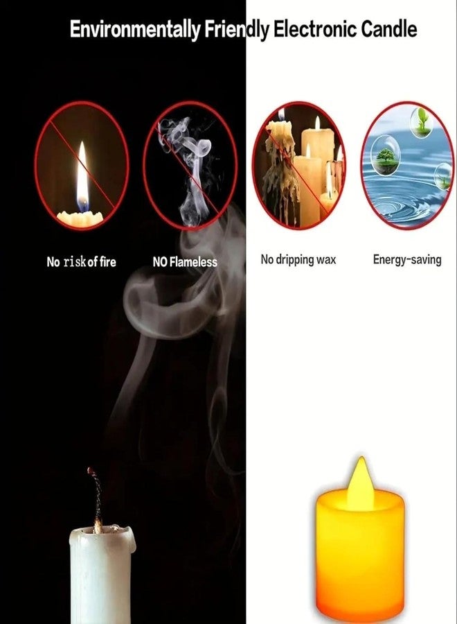POSTEN Flameless & Smokeless Decorative Acrylic Tea Light LED Candles for Gifting, Home Decor, Diwali, Deepavali, Festival, Anniversary, Birthday, Rangoli (6 PCS) - Image 4