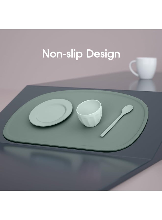 Cuddle Campus Silicone Placemat with Raised Edges for Kids, Toddlers, Babies, Non-Slip Dining Table Mat, Baby Eating Mat, Food Mat - Image 5