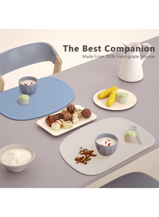 Cuddle Campus Silicone Placemat with Raised Edges for Kids, Toddlers, Babies, Non-Slip Dining Table Mat, Baby Eating Mat, Food Mat - Image 3