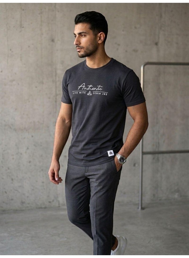 Hikes Premium Men’s Graphic Crew Neck T-Shirt – Pure Cotton for Everyday Comfort & Style - Image 1