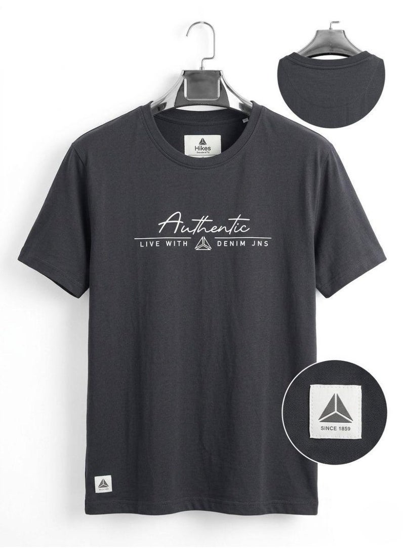 Hikes Premium Men’s Graphic Crew Neck T-Shirt – Pure Cotton for Everyday Comfort & Style - Image 5