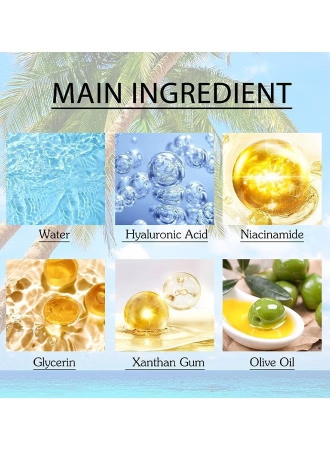 إيلهو جل واقي من الشمس بمادة حمض الهيالورونيك 50 مل، يحتوي على مركبات كيميائية SPF50+ PA++++ لحماية البشرة من أشعة UV، يتمازج بشكل مثالي مع البشرة تحت الماكياج أيضًا. - Image 5