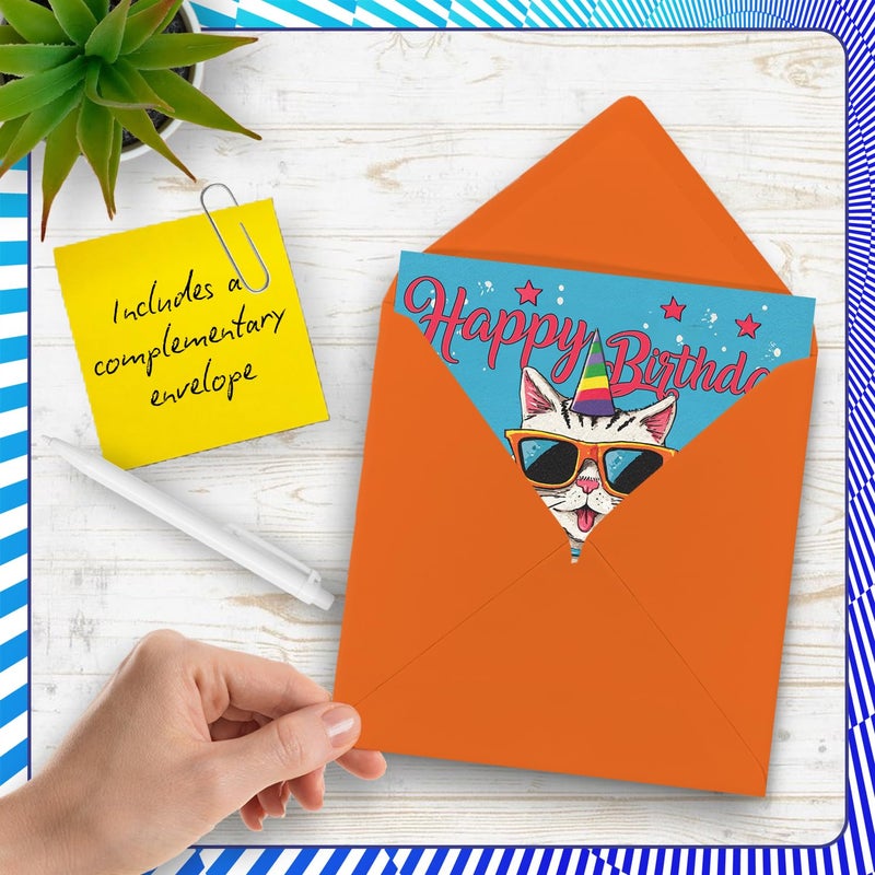Stuff4 47th Birthday Cards for Men Women - Meowgical Day - Happy Birthday Card for 47 Year Old Man Woman Sister Daughter Dad Brother  5.7 Inch Bday Greeting Cards - Image 5