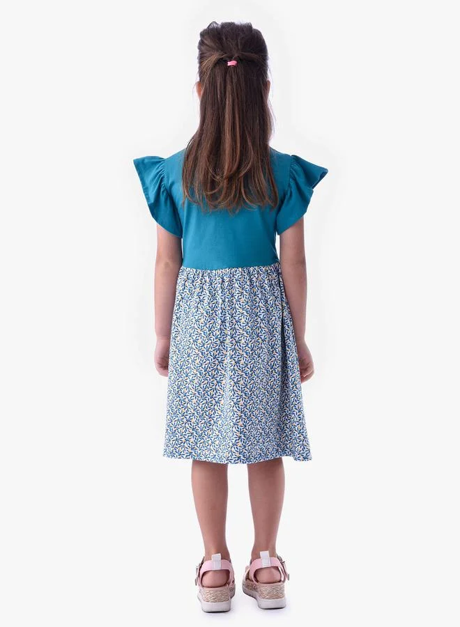 victor and jane Printed Bodice Dress