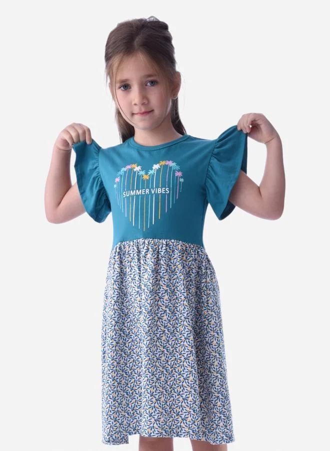 victor and jane Printed Bodice Dress