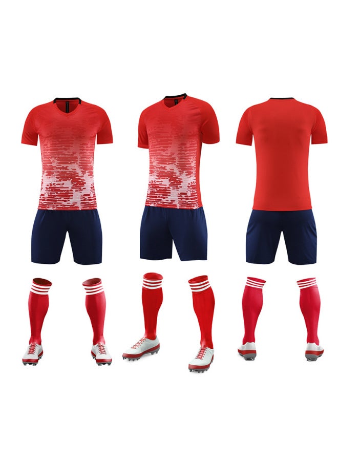 Football Uniform Adult Children Suit Training Camp Team Uniform Football Competition Uniform Short Sleeve Printing Number Quick-drying Breathable