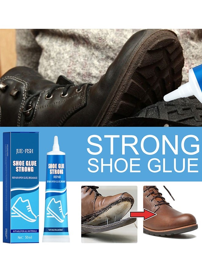 JUE-FISH - Self-Adhesive Shoemaker Shoe Glue, Strong Shoe Glue Fix Soles Heels, Shoe Repair Glue, Shoe Glue Sole Repair Adhesive, Quick Dry Waterproof Adhesive Leather Repair Tools, Works With All Footwear - Image 1
