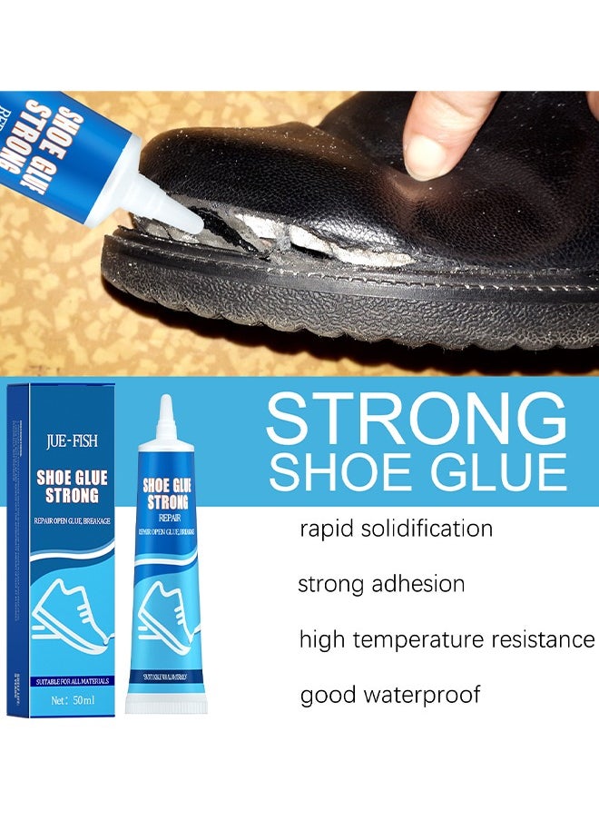 JUE-FISH - Self-Adhesive Shoemaker Shoe Glue, Strong Shoe Glue Fix Soles Heels, Shoe Repair Glue, Shoe Glue Sole Repair Adhesive, Quick Dry Waterproof Adhesive Leather Repair Tools, Works With All Footwear - Image 1