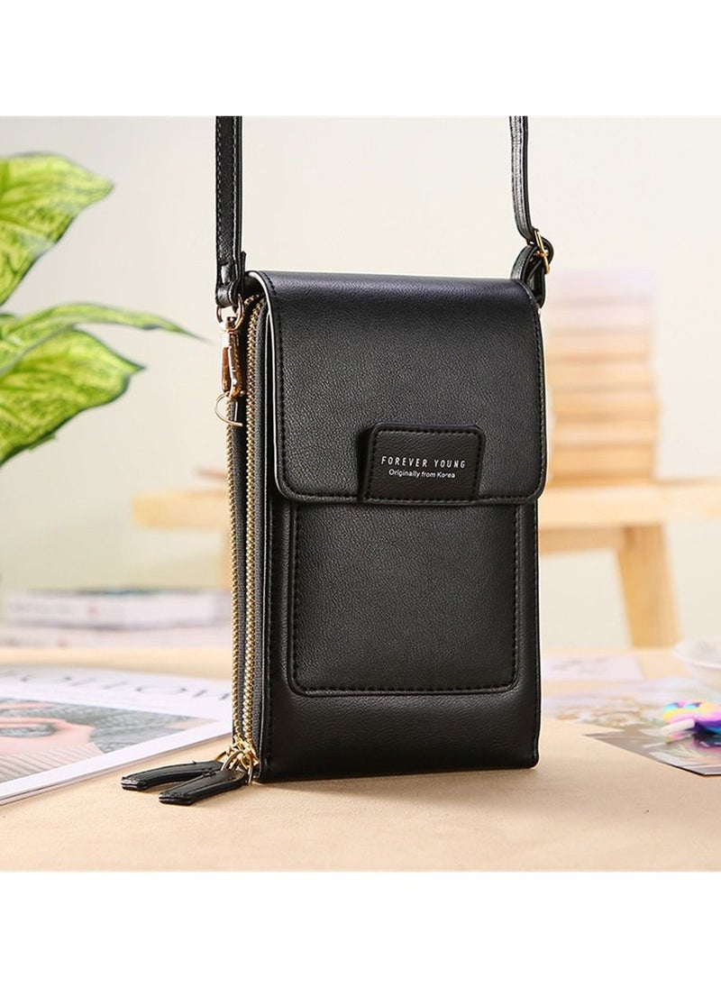 DubaiGallery Women Bags Soft Leather Wallets Touch Screen Cell Phone Purse Crossbody  - Image 3