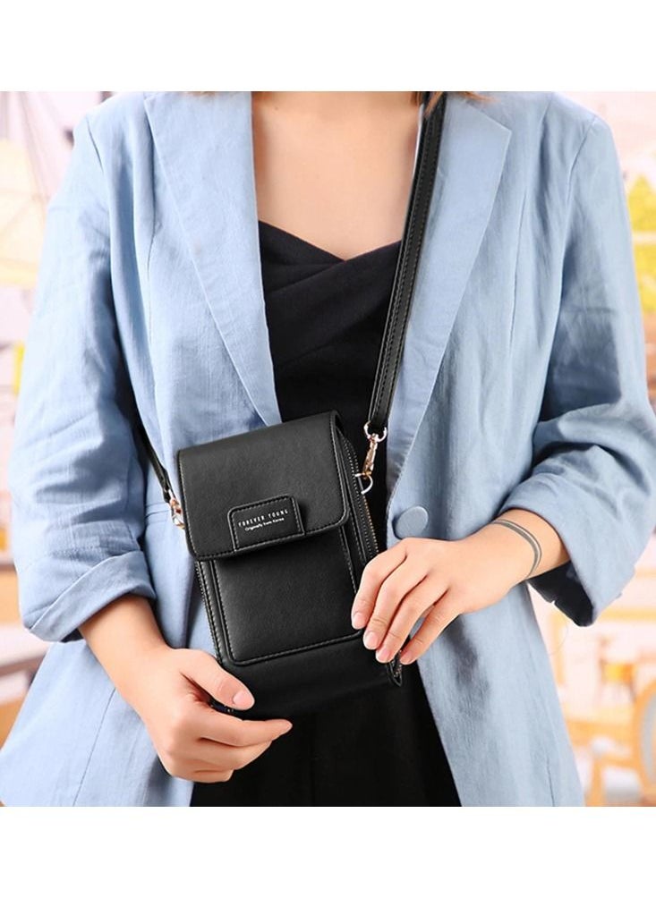 DubaiGallery Women Bags Soft Leather Wallets Touch Screen Cell Phone Purse Crossbody  - Image 4