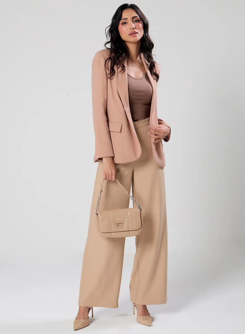 زجزاج بليزر رسمي واسع - بني