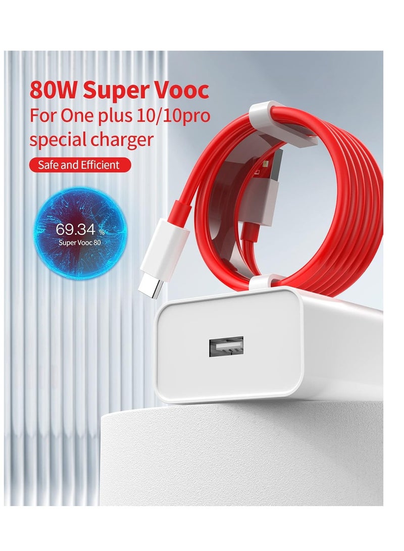 80W Power Adapter, Supervooc Charger USB Plug Charger Type A Wall Charger VOOC Fast Charger and 1m USB C Cable Compatible with Oppo Find X8 X7 X6 X5 X3 X2 Pro A80 A60 A40 Reno  13 12 Pro 12F 11F  A7 - Image 2