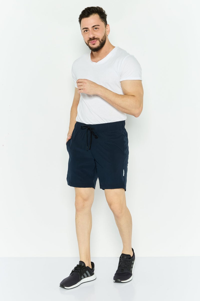 Legend Men Sportswear Fit Drawstring Training 7 Inseam Shorts, Dark Navy  - Image 2