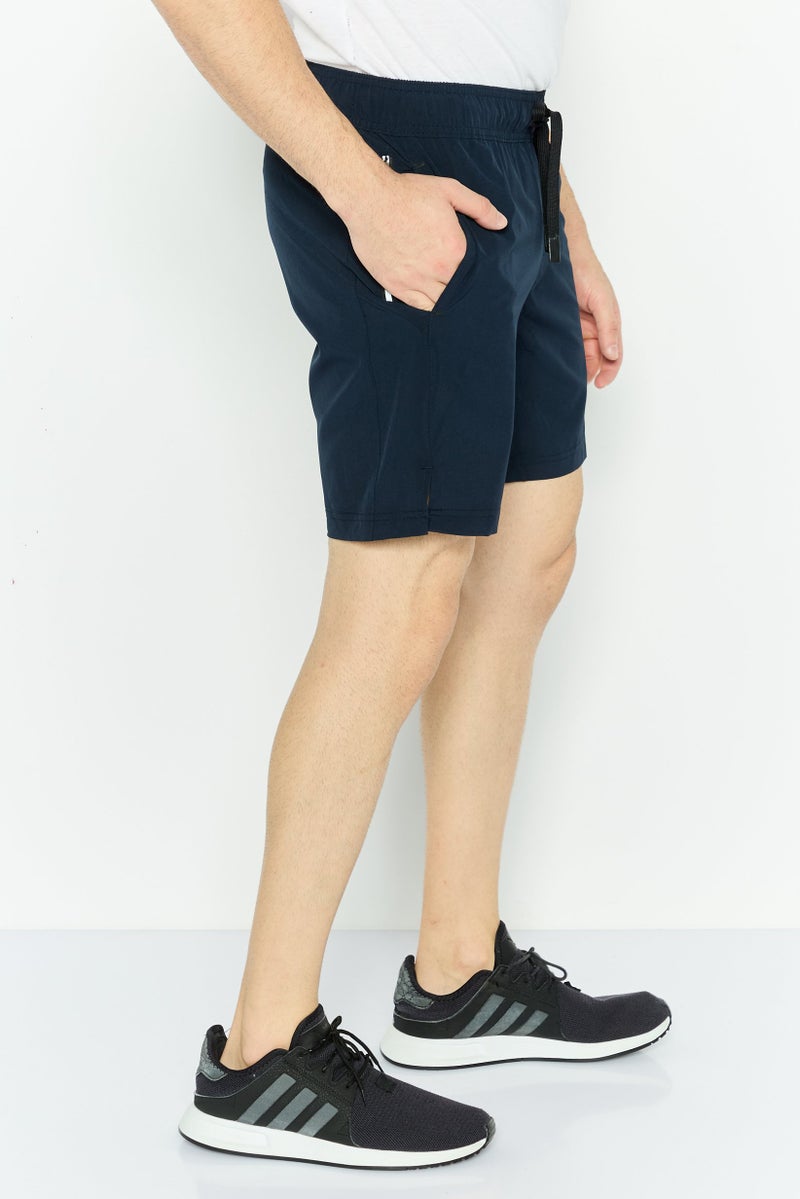 Legend Men Sportswear Fit Drawstring Training 7 Inseam Shorts, Dark Navy  - Image 3