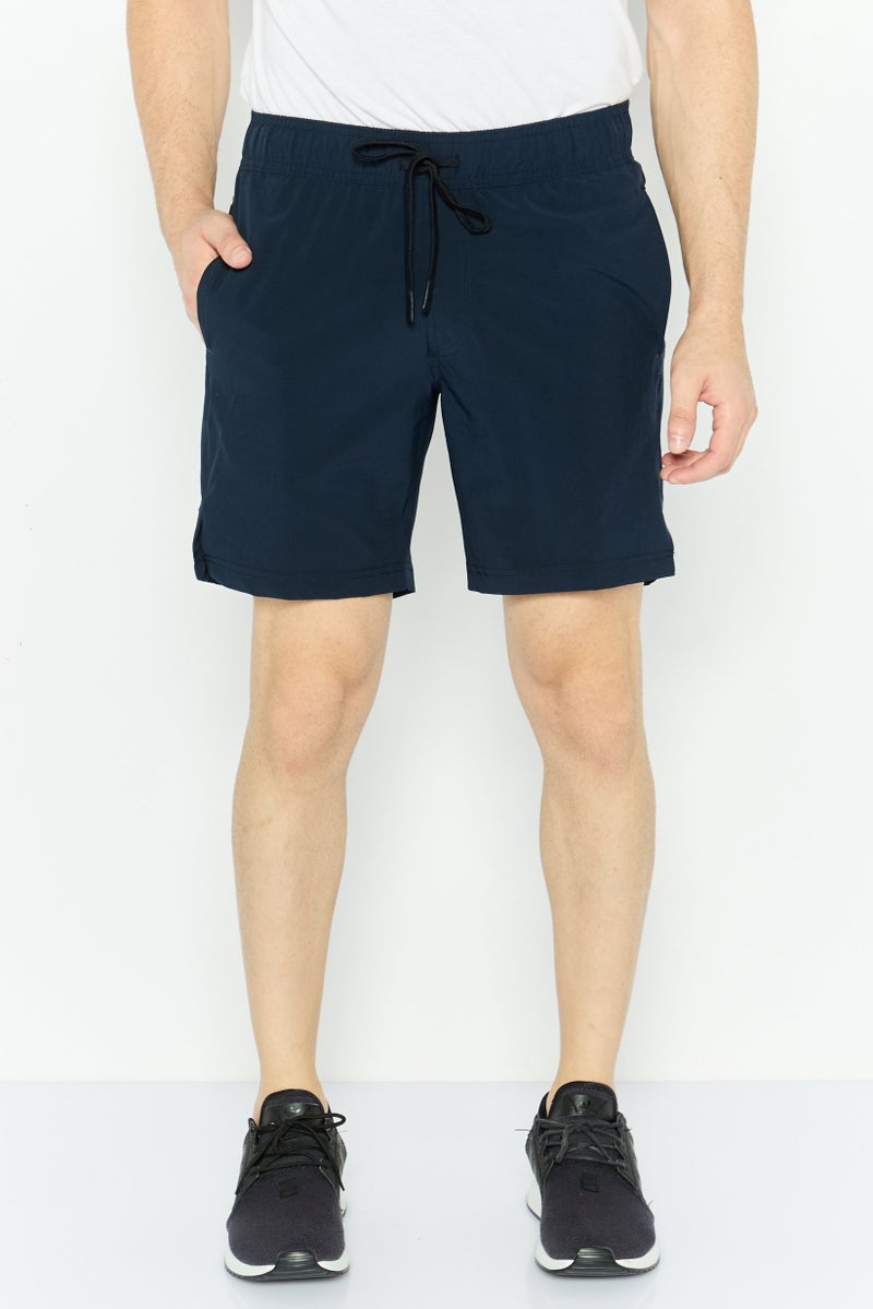 Legend Men Sportswear Fit Drawstring Training 7 Inseam Shorts, Dark Navy  - Image 1
