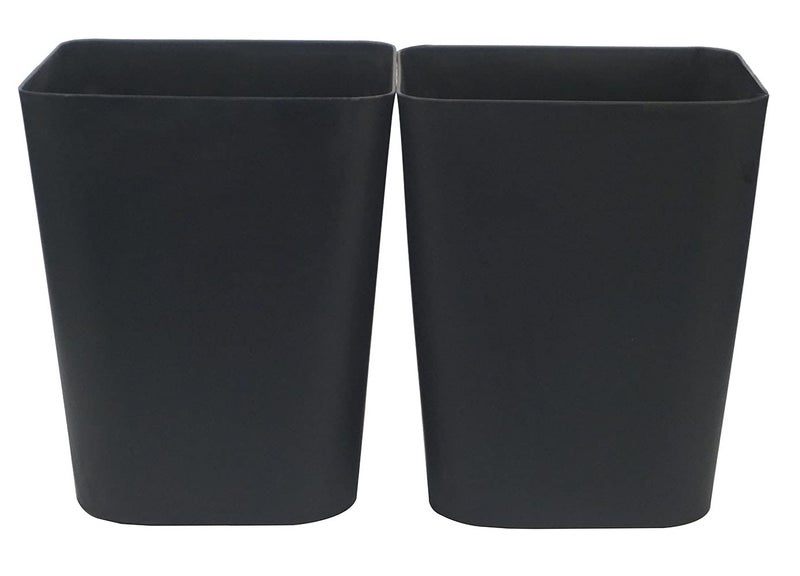 Feiupe 16 Gallon Small Trash Can Bathroom Wastebasket Garbage Can for Kitchen Office BathroomPack of 216 Gallon2 Pack Black