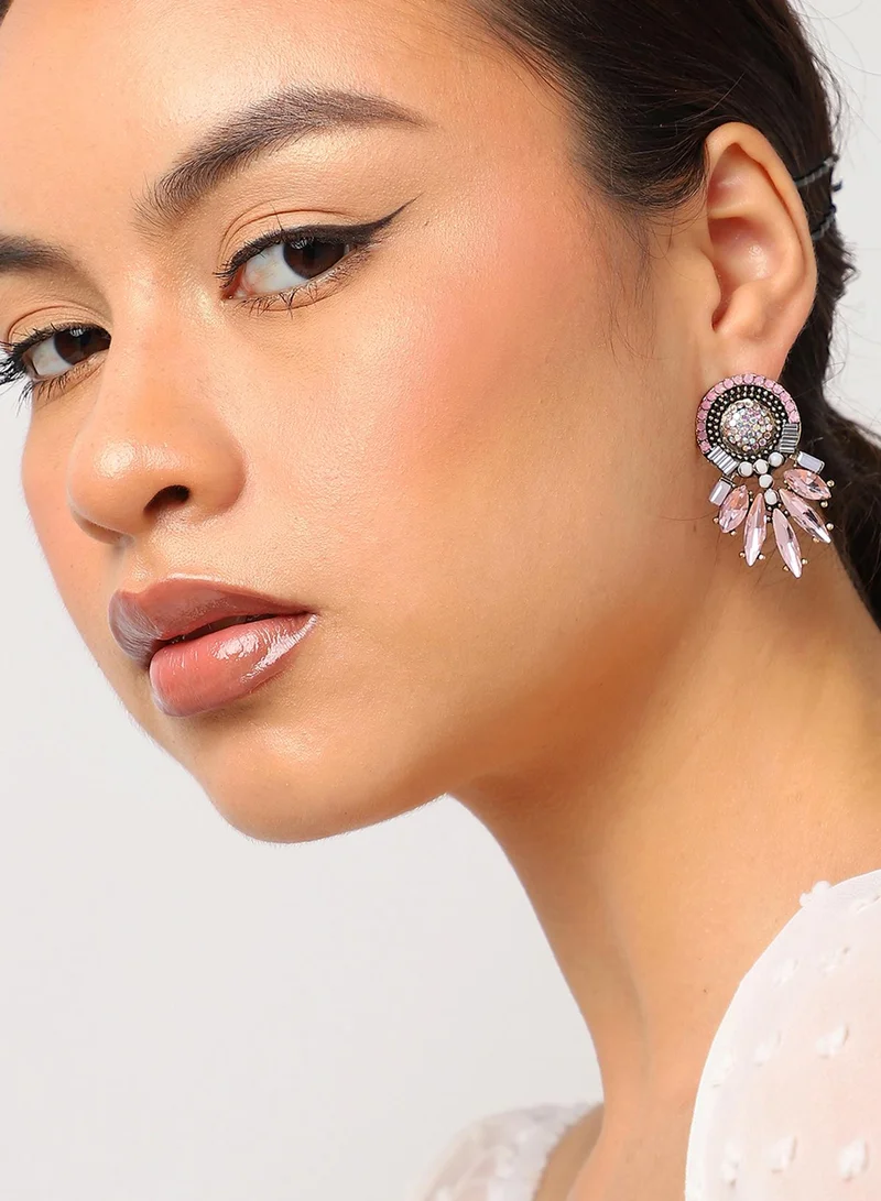 سوهي متعدد الألوان انخفاض الأقراط الحجر اليدوية