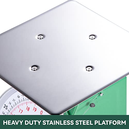 ta da Tada 110-LBS Heavy Duty Portion-Control Mechanical Kitchen and Food Scale Industrial Dial Scale with Stainless Steel Platform - Image 5