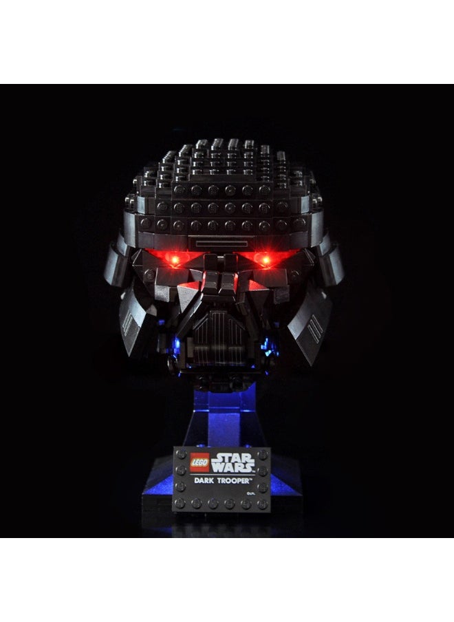 BRIXSPARK Light for  75343 Star Wars Dark Trooper Helmet Building Blocks Model - NOT Included The Model Set  - Image 1
