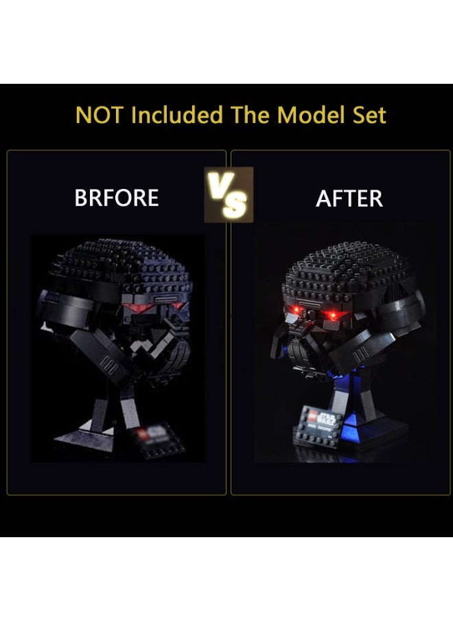 BRIXSPARK Light for  75343 Star Wars Dark Trooper Helmet Building Blocks Model - NOT Included The Model Set  - Image 5