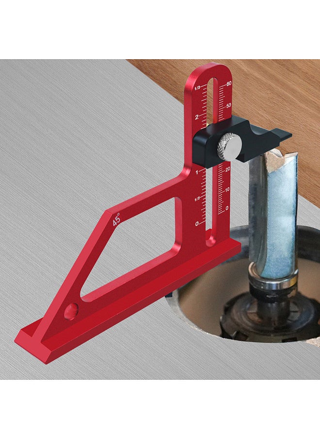 Woodworking TableSaw Depth Gauge 0-60mm Adjustable Metric & Inch Router Table Height Measuring Ruler Aluminum Alloy Measuring Gauge  - Image 5