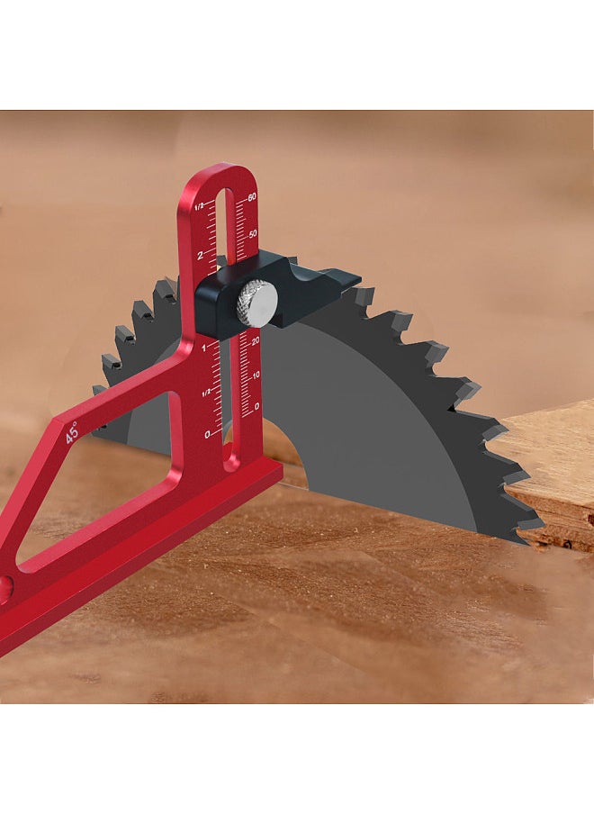 Woodworking TableSaw Depth Gauge 0-60mm Adjustable Metric & Inch Router Table Height Measuring Ruler Aluminum Alloy Measuring Gauge  - Image 3