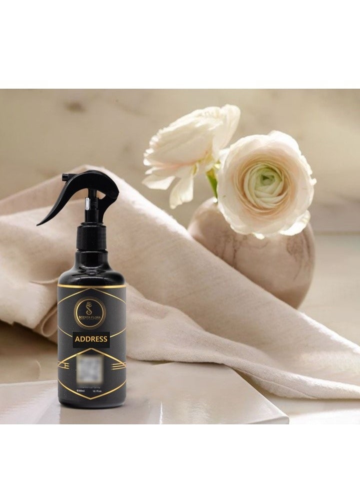 سينتا فلورا ADDRESS - Aroma Spritz - معطر هواء جاهز للاستخدام وطويل الأمد للسيارات والسجاد والستائر والغرف والأقمشة والعباءات (300 مل)  - Image 4