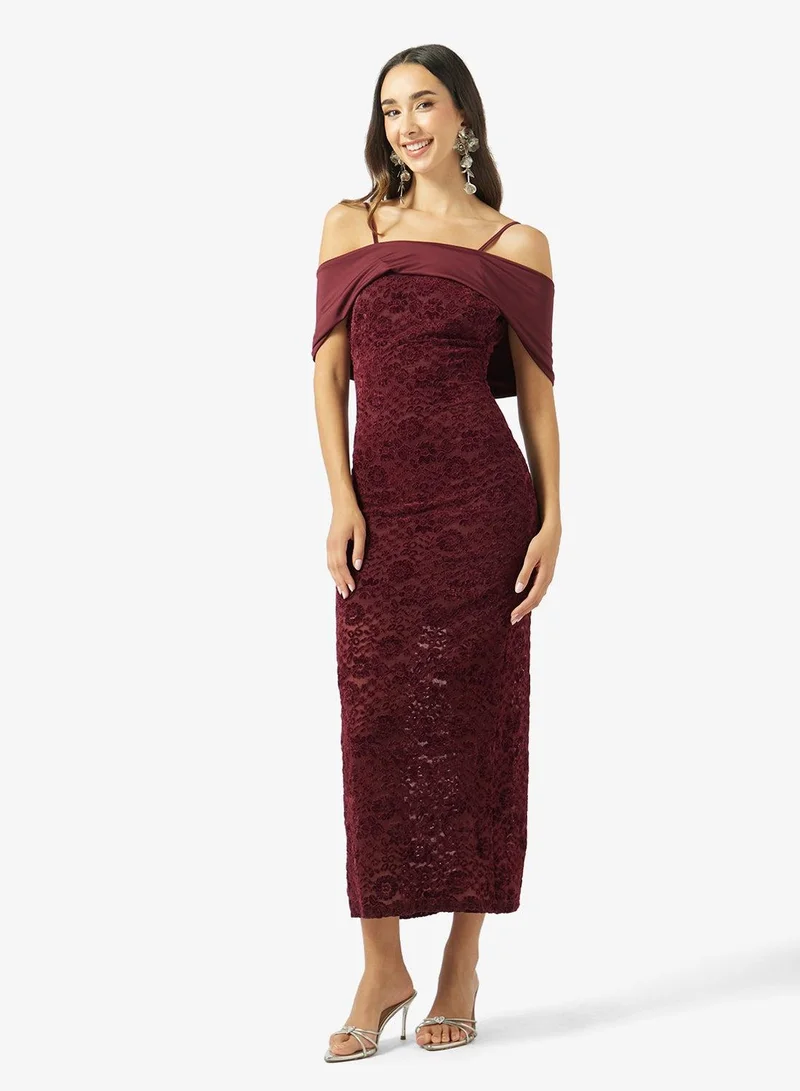 Ginger Lace Detail Backless Dress