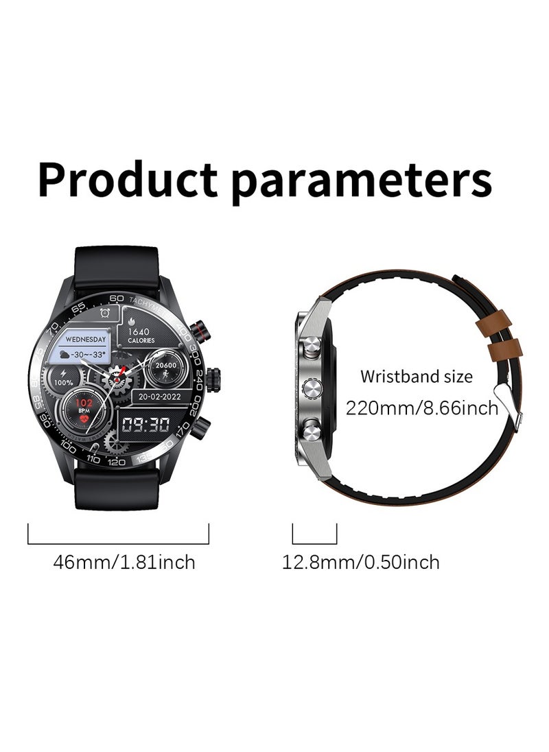 LIGE New HD TFT Screen Smart Watches for Men's Business Bluetooth Call Sleep Sports Heart Rate Blood Pressure Fitness Tracker Waterproof Multi-function Steel Silver  - Image 4