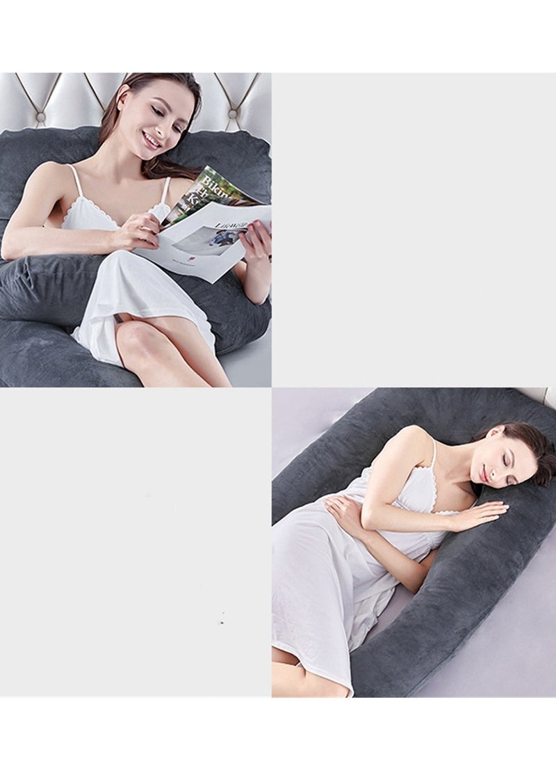 Multifunctional maternity pillow side sleeper pillow pure cotton removable and washable U-shaped nap pillow cushion - Image 4