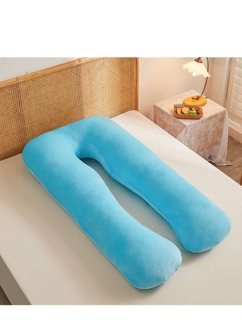 Multifunctional maternity pillow side sleeper pillow pure cotton removable and washable U-shaped nap pillow cushion - Image 2