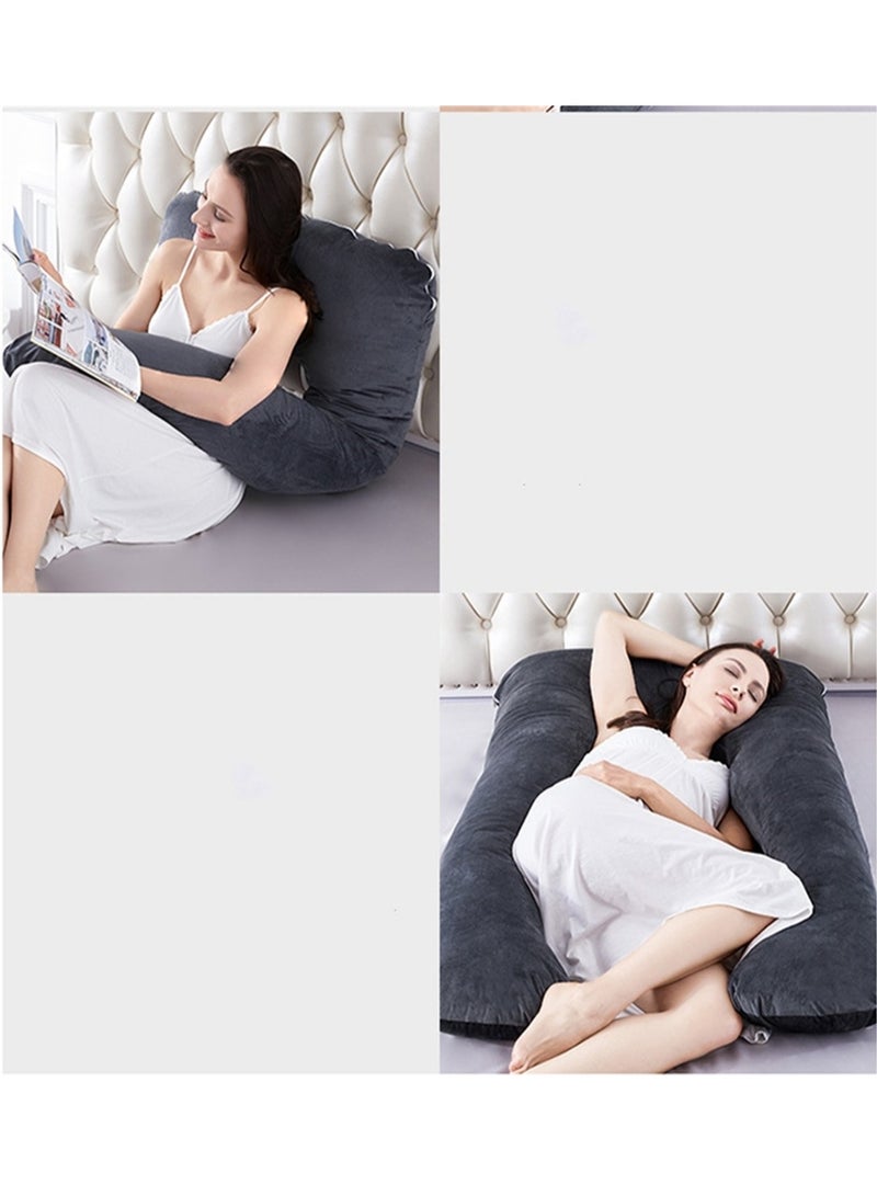 Multifunctional maternity pillow side sleeper pillow pure cotton removable and washable U-shaped nap pillow cushion - Image 3