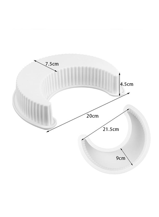 3D Moon Shape Silicone Cake Mold, Crescent Moonlight Sonata Mousse Cake Pan Bread Pizza Baking Mold Kitchen Bakeware Tools - Image 2