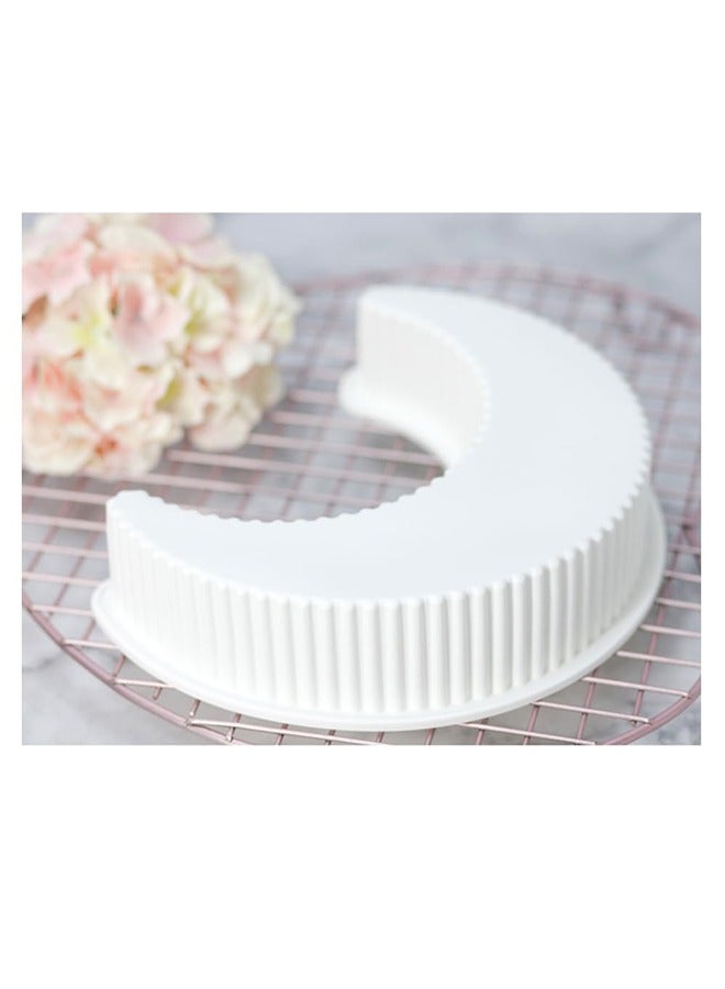 3D Moon Shape Silicone Cake Mold, Crescent Moonlight Sonata Mousse Cake Pan Bread Pizza Baking Mold Kitchen Bakeware Tools - Image 4